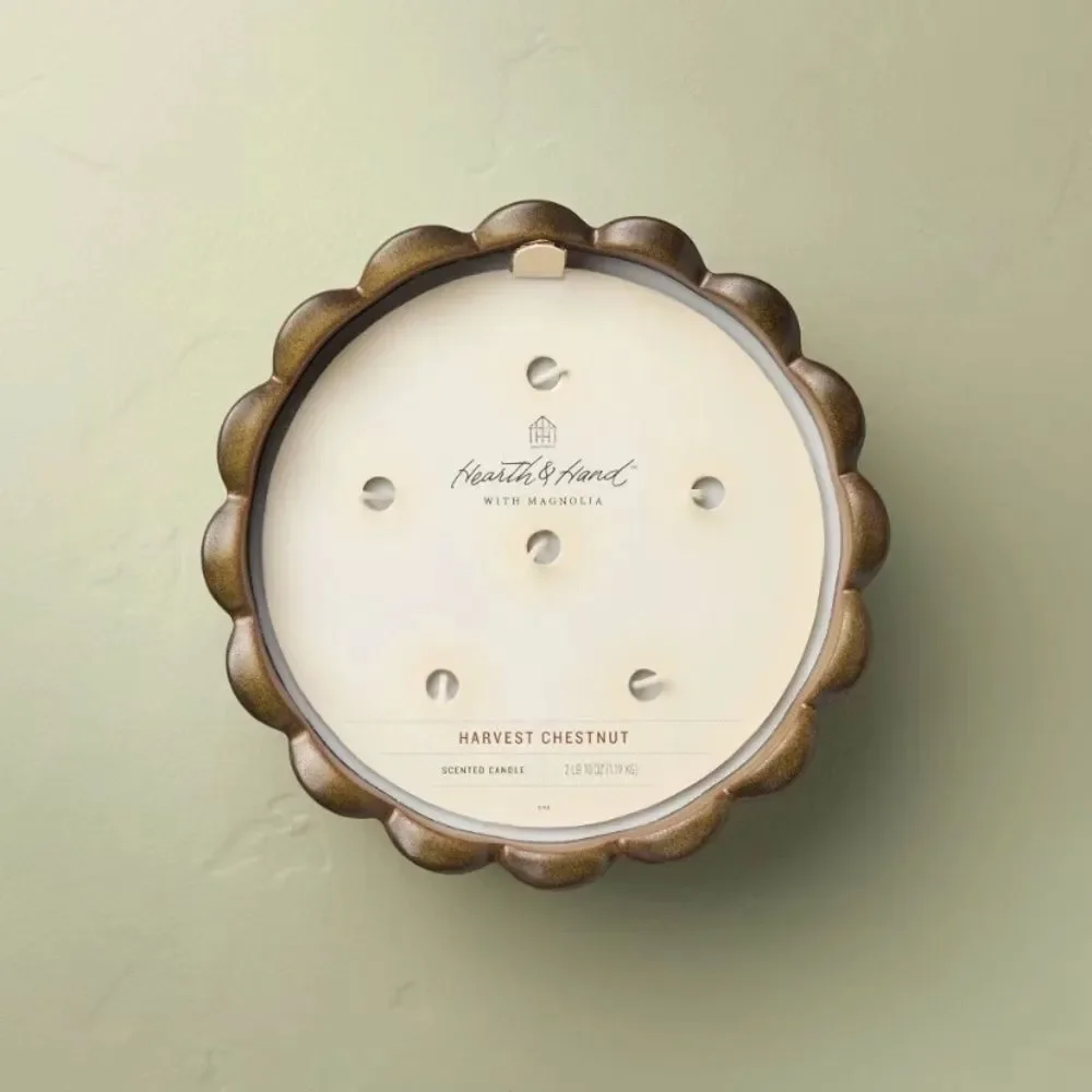 Scalloped Rim Harvest Chestnut Jar Candle - Hearth & Hand Magnolia 42Oz